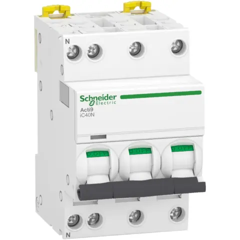 Acti9 iDT40N - disjoncteur modulaire - 3P+N D 20A 6000A/10kA