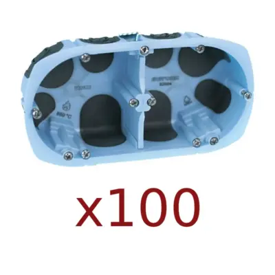 Lot 100 de boite encastrement double étanche à l'air P40 E71 EUROHM XL Air'métic
