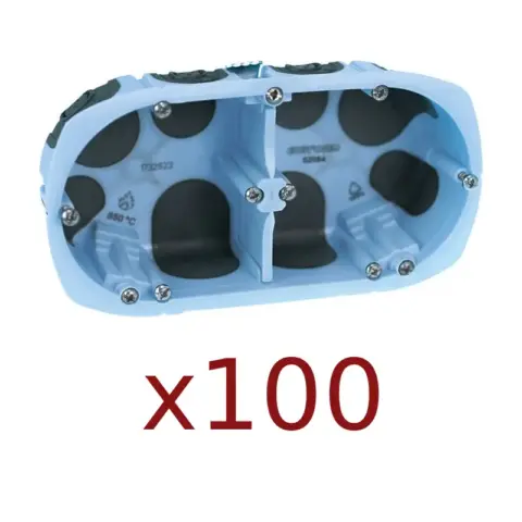 Lot 100 de boite encastrement double étanche à l'air P40 E71 EUROHM XL Air'métic