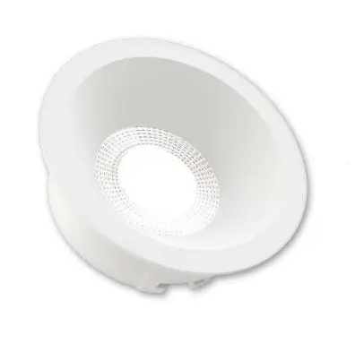 Spot fixe Rond affleurant conique Blanc pour ampoule LED GU10 - 013623RB