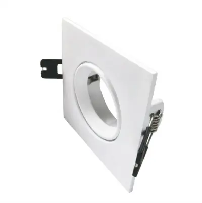 Spot Orientable carré Blanc pour ampoule LED GU10 - 013022SB