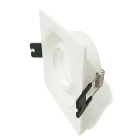 Spot fixe Carré EAGLE EYES Blanc pour ampoule LED GU10 - 013044B