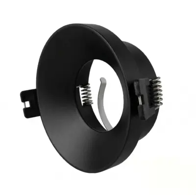 Spot fixe Ronde conique Noir pour ampoule LED GU10 - 01336005N