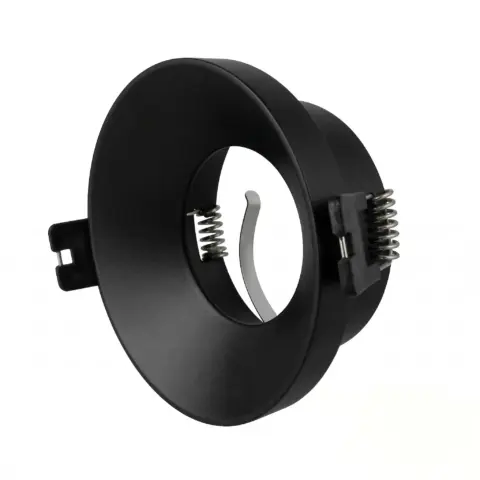 Spot fixe Ronde conique Noir pour ampoule LED GU10 - 01336005N