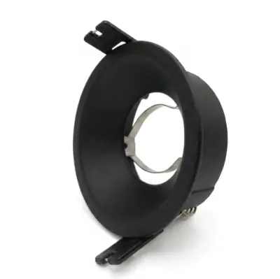 Spot fixe Rond affleurant conique Noir pour ampoule LED GU10 - 013623RN