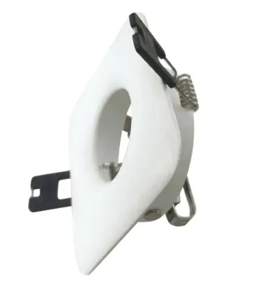 Spot fixe carré bombé Blanc pour ampoule LED GU10 - 01336001SB