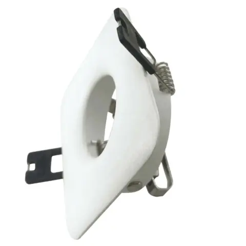 Spot fixe carré bombé Blanc pour ampoule LED GU10 - 01336001SB