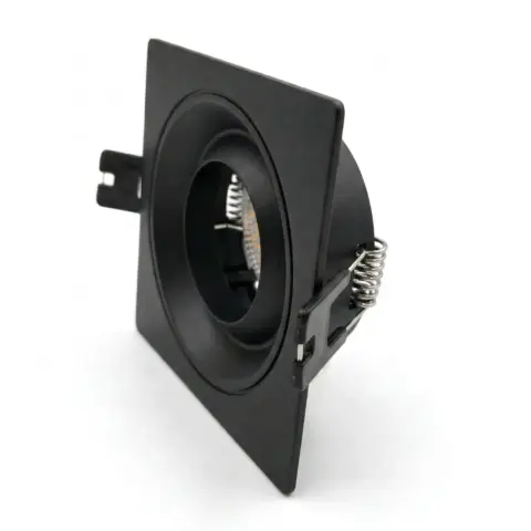 Spot fixe Carré EAGLE EYES Noir pour ampoule LED GU10 - 013043N