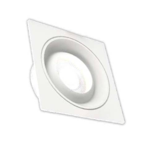 Spot fixe Carré EAGLE EYES Blanc pour ampoule LED GU10 - 013044B