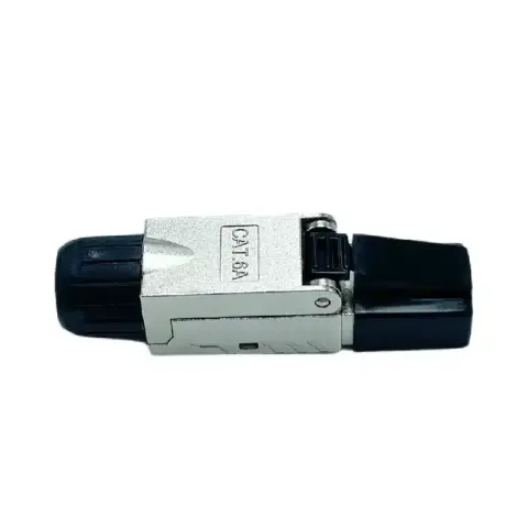 Connecteur C6A RJ45 spécial câble rigide étanche IP20 montage rapide
