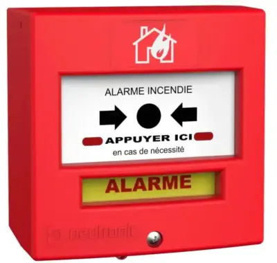 Déclencheur Manuel ROUGE simple contact NEUTRONIC