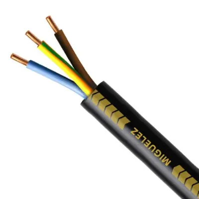 Cable électrique R2V 3G 2,5 mm² noir - Couronne de 50m