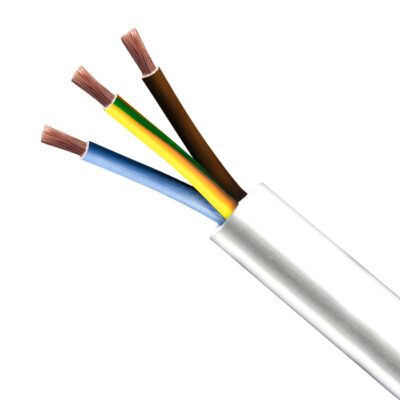 Câble électrique souple HO5VV-F 3G0,75 mm Blanc - 100 mètre