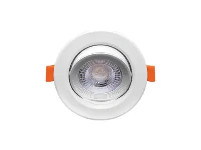 Spot encastrable LED SMD 4,9 W 3 000 K blanc mat avec lentille