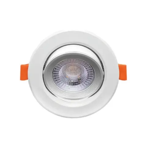 Spot encastrable LED SMD 4,9 W 3 000 K blanc mat avec lentille