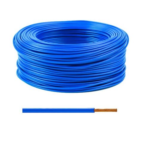 Fil électrique SOUPLE H07V-K 25mm² en cuivre – bleu – 100m