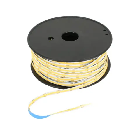 Ruban LED COB Premium - 12V DC - 12W/m - 3000K Blanc Chaud - IP20 - 50m - Bemko