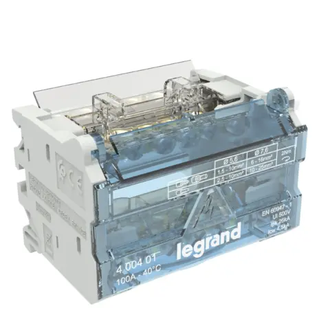 Répartiteur modulaire 100A 6 départs Legrand à barreaux étagés bipolaire 4 modules
