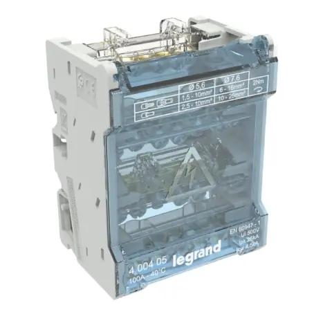 Legrand - Répartiteur modulaire à barreaux étagés tétrapolaire 100A 6 départs - 4 modules