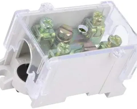 Barrette de jonction électrique 101A borne à vis – gris 25 mm²