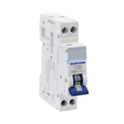 Disjoncteur 32A - courbe C - connexion à vis - 1P+N - NF - 20232