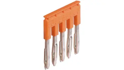 Barre peigne Entrelec – 1 piste – orange – 6 mm de large