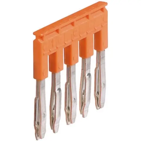 Barre peigne Entrelec – 1 piste – orange – 6 mm de large