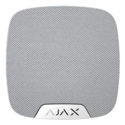 Sirène sans fil blanche pour intérieur avec connecteur LED externe