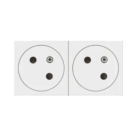 Legrand - Mosaic Link - Double prise de courant 2P+T Surface - Raccordement latéral - 4 Modules - Blanc - Réf : 278164L