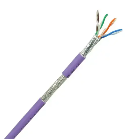 HsD - Câble monobrin - Cat7 S/FTP - 4 paires violet LSZH Dca - 500m
