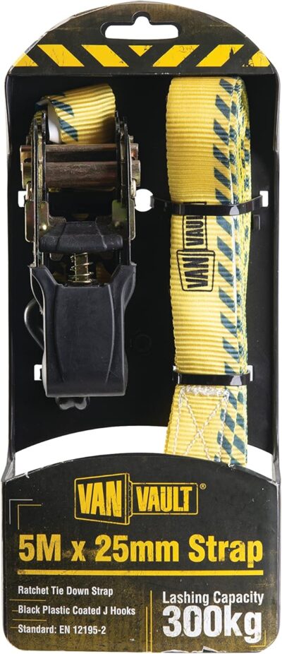 Van Vault Sangle à cliquet jaune 5m x 25mm – S10673