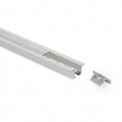 Profilé Aluminium Encastré Plafond avec Clips 2m pour Rubans LED