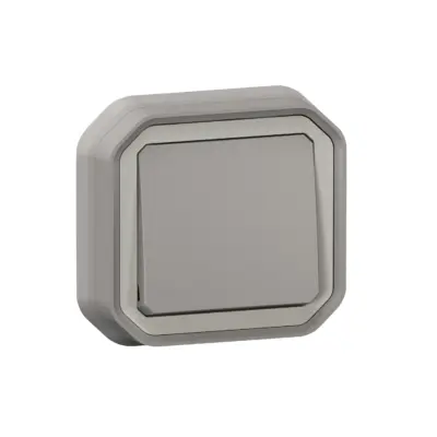 LEGRAND Plexo Interrupteur va et vient encastré complet étanche gris IP55 - 069811L