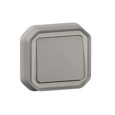 LEGRAND Plexo Interrupteur va et vient encastré complet étanche gris IP55 - 069811L