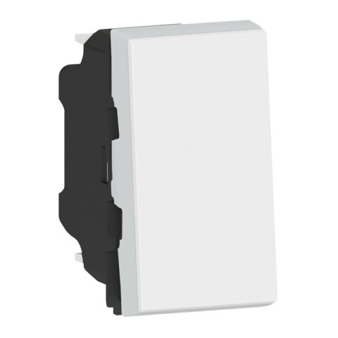 Poussoir ou poussoir inverseur Mosaic Easy-Led 6A 250V~ 1 module - blanc - 077030L