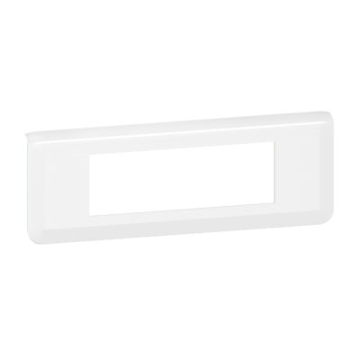 Plaque de finition horizontale Mosaic pour 6 modules blanc