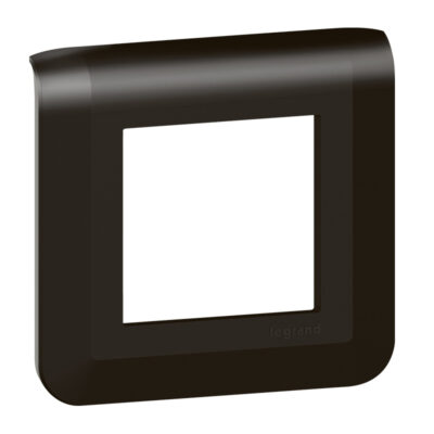 Plaque de finition Mosaic pour 2 modules noir mat - 079042L