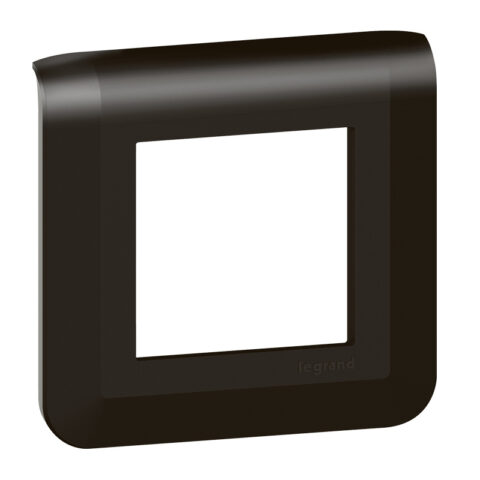 Plaque de finition Mosaic pour 2 modules noir mat - 079042L