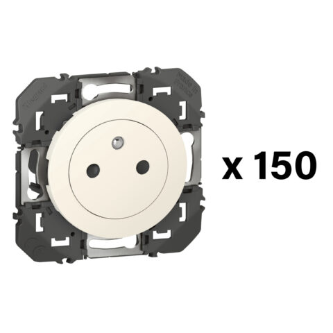 Lot de 150 Prises 2P+T de Surface DOOXI Blanc - 600611