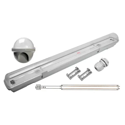 Park étanche 1500mm 1x T8 IP65 pour T8 1 Coté