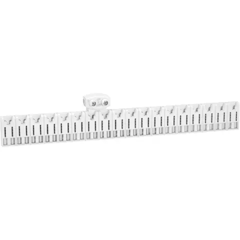 Description A quoi sert le produit ? Où l'installer ? Ce répartiteur avec connecteur, a pour rôle de distribuer le courant sur la rangée de façon sécurisée grâce à ses connexions IP2X. Il fait 18 modules de 18mm. Il possède un courant assigné d’emploi de 63A à 40 °C, une tension assignée d’isolement de 250V CA. Il peut être alimenté soit à l'aide d'un interrupteur différentiel, soit directement en branchant un câble d'alimentation (lui même protégé par un interrupteur différentiel issue d'une autre rangée) sur le connecteur. Qu'est-ce que je reçois quand j'achète cette référence ? Produit de couleur blanche (RAL 9003) avec connecteur livré dans son emballage unitaire. En effet, un répartiteur (avec ou sans connecteur) est obligatoire pour permettre l'utilisation des produits embrochables. Connecteur : à vis pour câbles jusqu'à 16mm². A quels standards et normes le produit répond-il ? Les performances de ce produit R9EXHC18 répondent aux normes internationales et homologations telles que EN/CEI 60898. Le saviez-vous ? Les répartiteurs XE sont compatibles avec les tous les produits embrochables. Il existe des répartiteurs avec connecteur de longueurs à 5, 8, 13 ou 18 modules.
