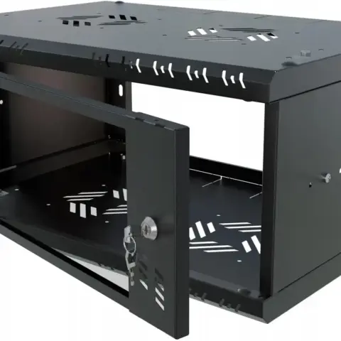 Baie standard 19" 4U profondeur 350mm verre noir