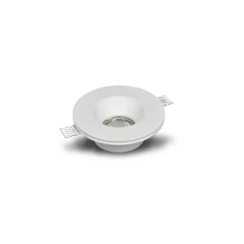 Collerette Downl. Intég. Plâtre Ronde GU10/GU5.3 Coupe Ø133 mm UGR17
