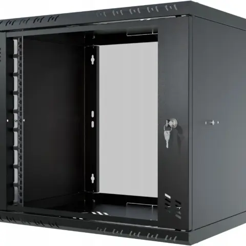 Baie standard 19" 9U profondeur 400mm verre noir