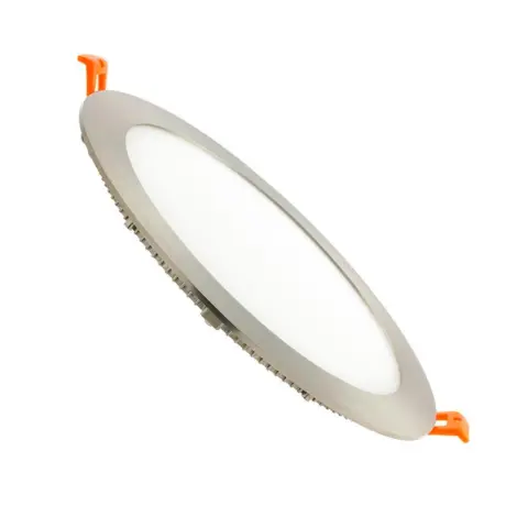 Dalle LED 18W Ronde Extra-Plate Argentée