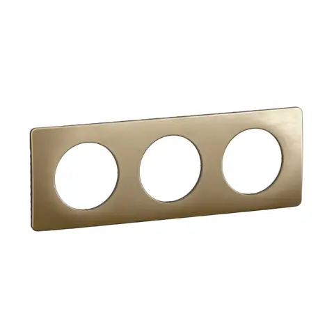 Plaque de finition Céliane Bronze Satiné - 3 POSTES