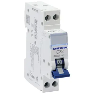 Eur'Ohm - Disjoncteur 1P+N 32A - Courbe C - connexion vis - RX Protect - 20232