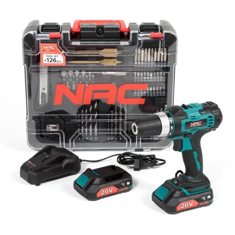 Perceuse NAC AKU avec accessoires 126 pièces