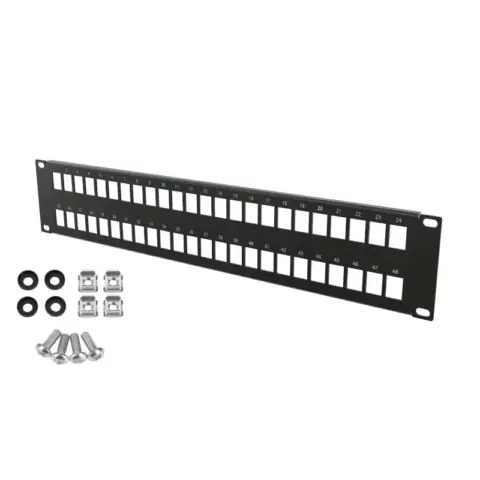 Panneau de brassage baie Standard 19" 2U 48 ports