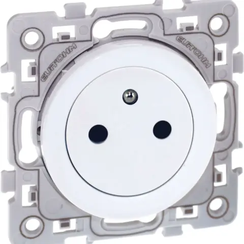 Prise 2P+T affleurante blanc EUROHM Square – Réf 60239